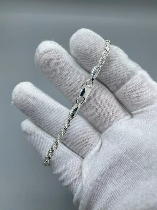 Silver Rope Bracelet