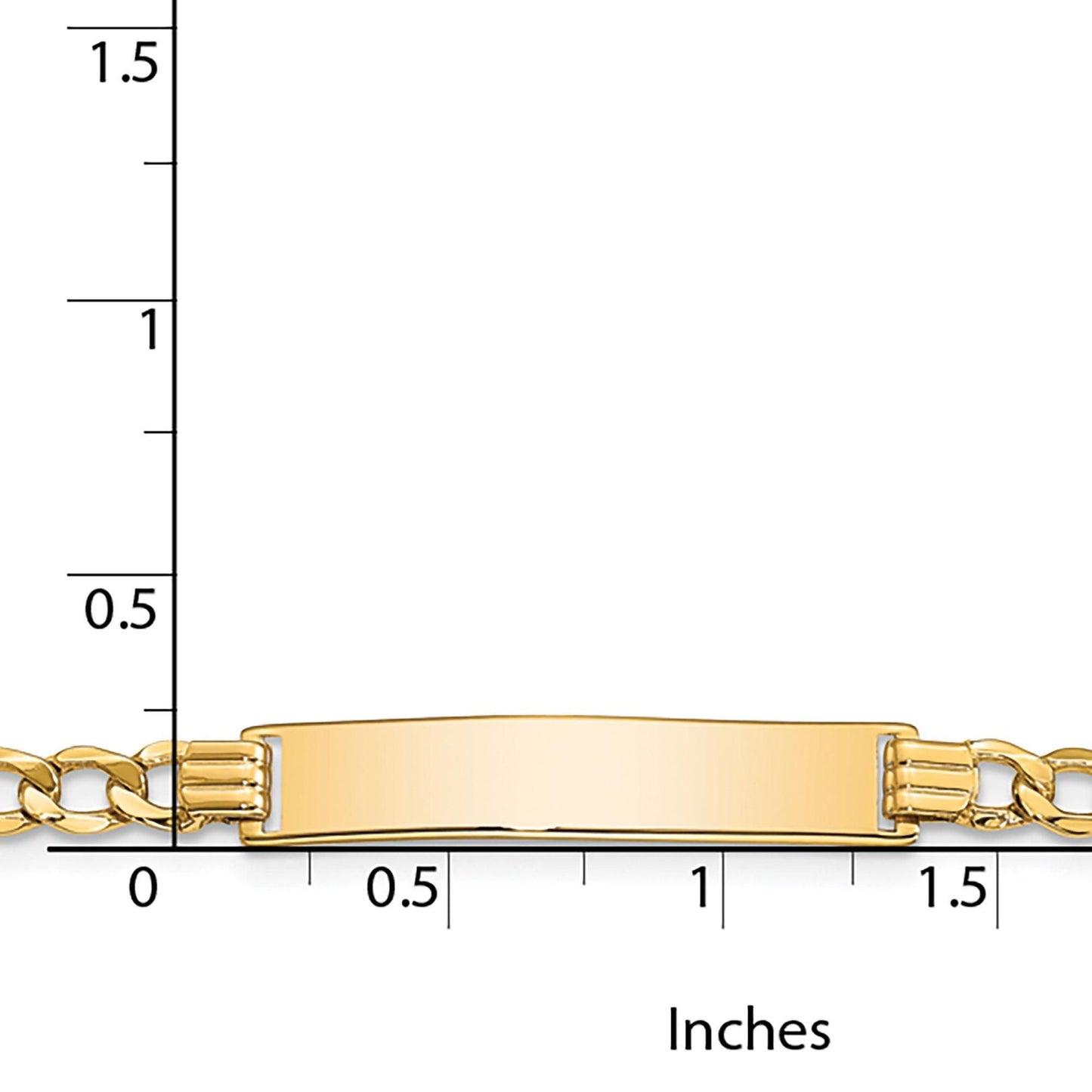 10k Curb Cuban ID Bracelet